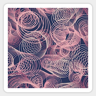 Mesmerizing abstract pink and rose spirals Sticker